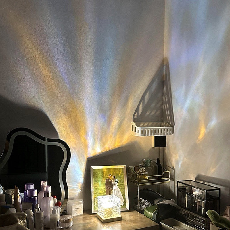Square Water Ripple Crystal Lamp - 16 Colors