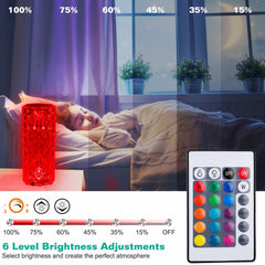 Crystal Diamond LED Lamp - 16 Colors + Remote